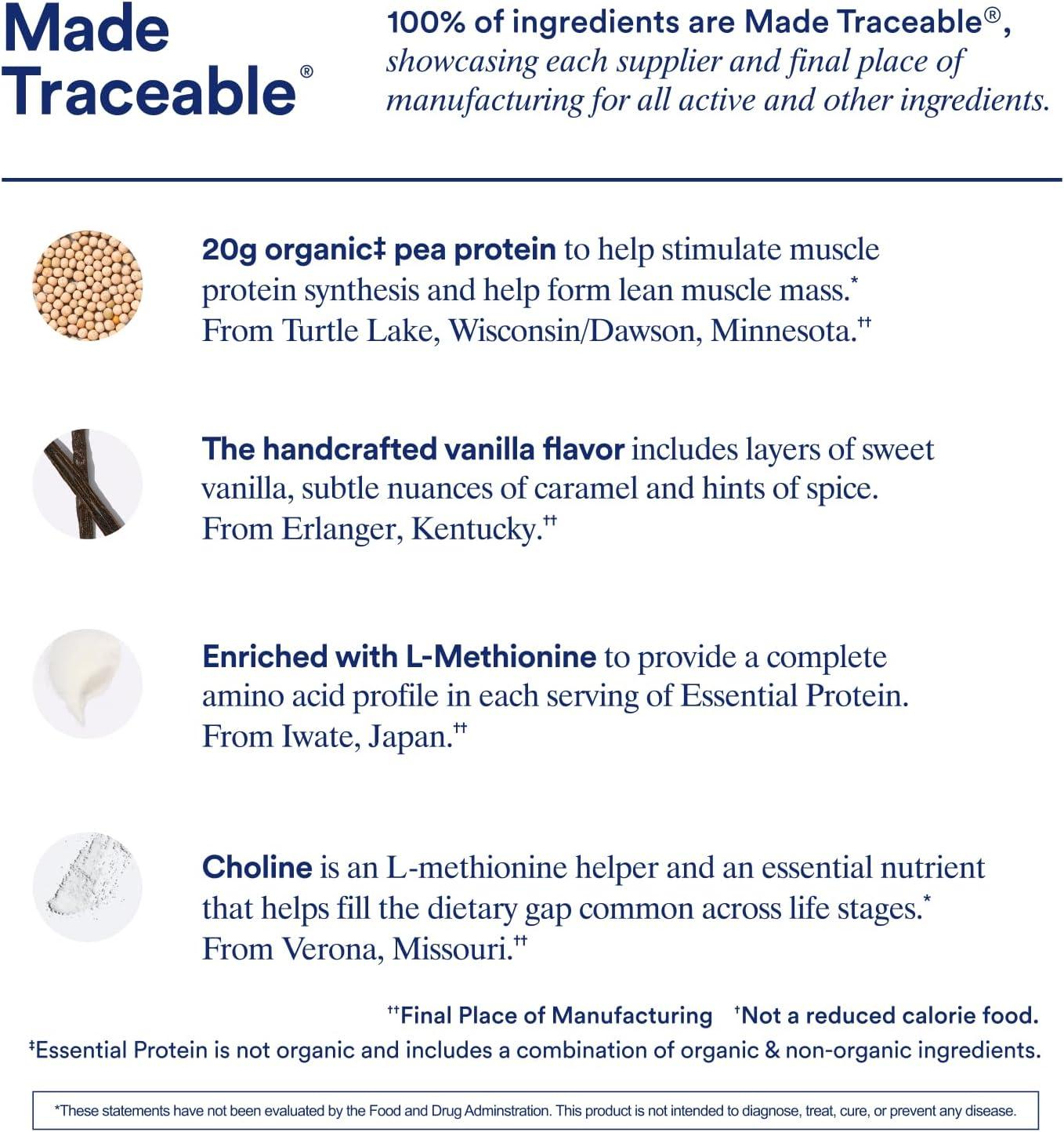 imageRitual Pea Protein Powder with BCAA 20g Organic Vegan PlantBased Protein from Regenerative Farms in North America Complete Amino Acid Profile Gluten Free Sugar Free Dairy Free Chocolate 1 LbsVanilla