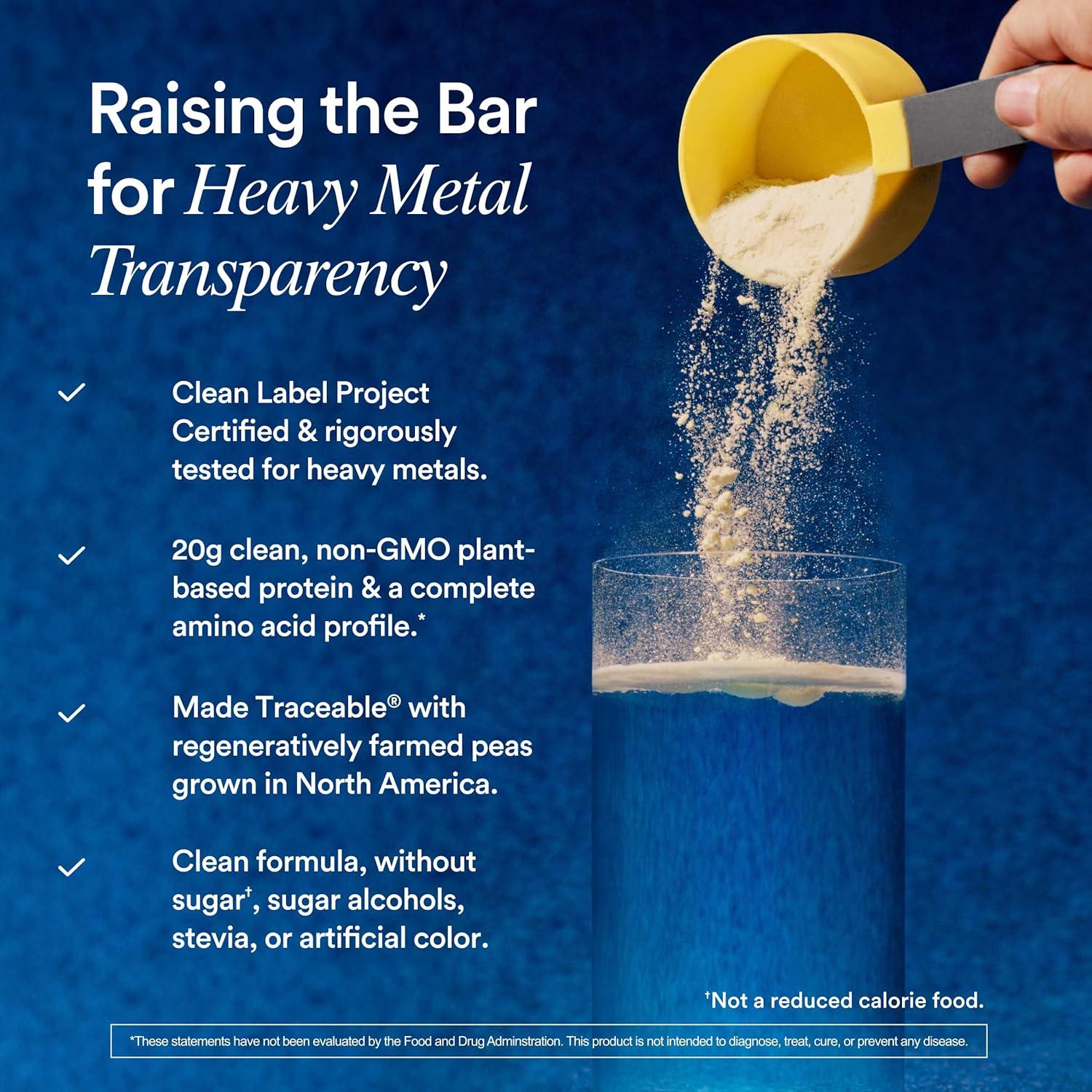 imageRitual Pea Protein Powder with BCAA 20g Organic Vegan PlantBased Protein from Regenerative Farms in North America Complete Amino Acid Profile Gluten Free Sugar Free Dairy Free Chocolate 1 LbsVanilla