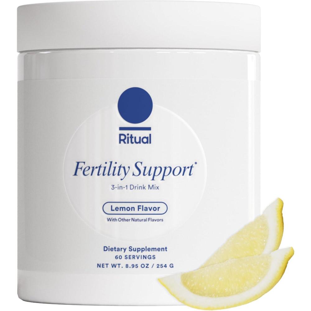imageRitual Fertility Support Supplement for Women 3in1 DrinkMix Formulated to Support Conception Outcomes with Studied Ingredients CoQ10 NAC MyoInositol and Designed with an OBGYN 60 Servings