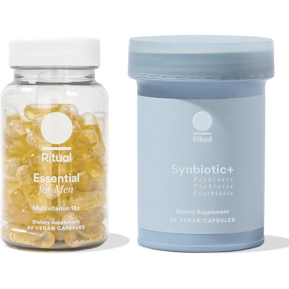 imageRitual Synbiotic Probiotic Gut Health Support and Mens 18 Multivitamin