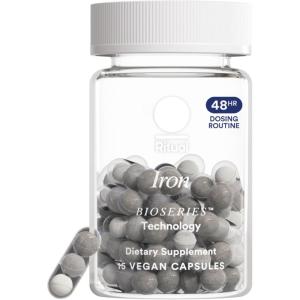 Ritual Iron Supplement to Support Low Iron Levels 60 mg | 48-hour Dosing Routine with BioSeries™ Technology plus Vitamin A and C. Designed for Optimal Absorption and Minimal GI Discomfort* 15 Servings