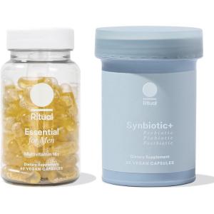 Ritual Synbiotic+ Probiotic Gut Health Support and Men’s 18+ Multivitamin