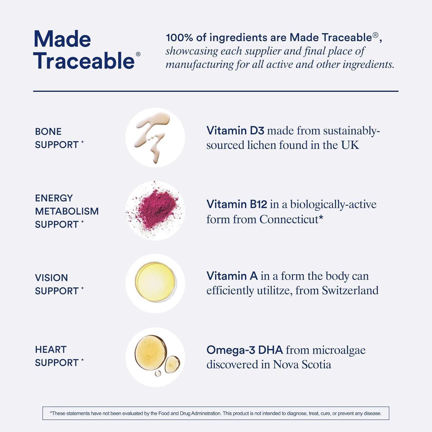 imageRitual Multivitamin for Men 50 Vegan with Zinc Vitamin A and D3 for Immune Function Support Omega3 DHA B12 K2 Gluten Free NonGMO Mint Essenced 30 Day Supply