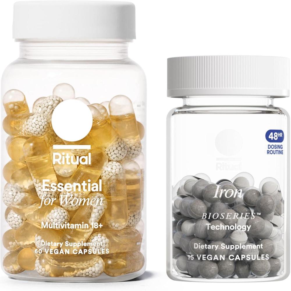 imageRitual Blood Support Duo New 48Hour Iron BioSeries and Essential Multivitamin for Women 18 to Support Foundational Health 30 Days Supply